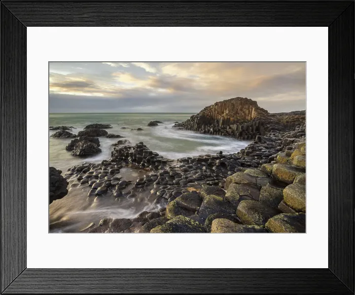 Framed Print : Sunset over the Giant's Causeway on the Causeway Coast of County Antrim, Northern Ireland. Spring (March) 2024 Framed Print : Sunset over the Giant's Causeway on the Causeway Coast of County Antrim, Northern Ireland. Spring (March) 2024