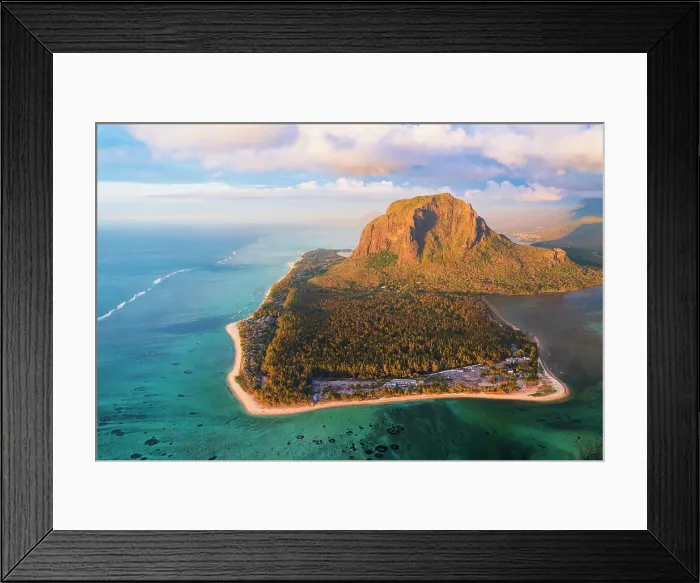 Framed Print : Le Morne Brabant Peninsula, Black River (Riviere Noire), West Coast, Mauritius Framed Print : Le Morne Brabant Peninsula, Black River (Riviere Noire), West Coast, Mauritius