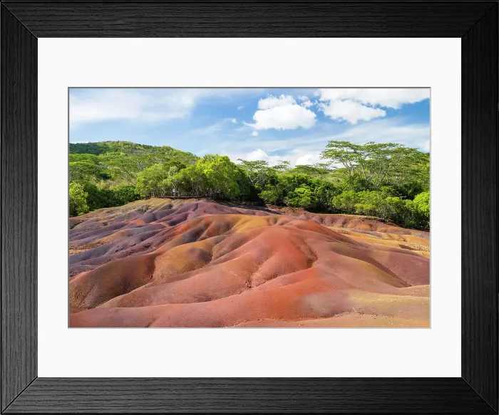 Framed Print : Chamarel Seven Colored Earth Geopark, Black River (Riviere Noire), Mauritius