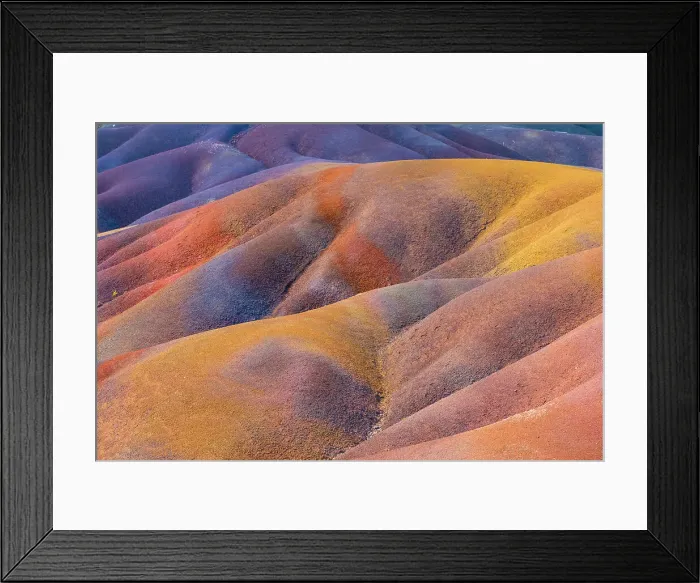 Framed Print : Chamarel Seven Colored Earth Geopark, Black River (Riviere Noire), Mauritius Framed Print : Chamarel Seven Colored Earth Geopark, Black River (Riviere Noire), Mauritius