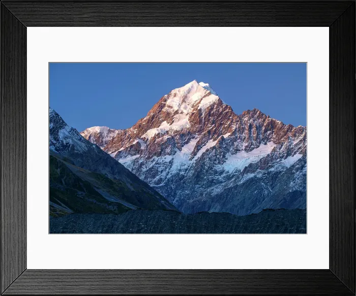 Framed Print : New Zealand, South Island, Southern Alps, Mount Cook National Park, Aoraki