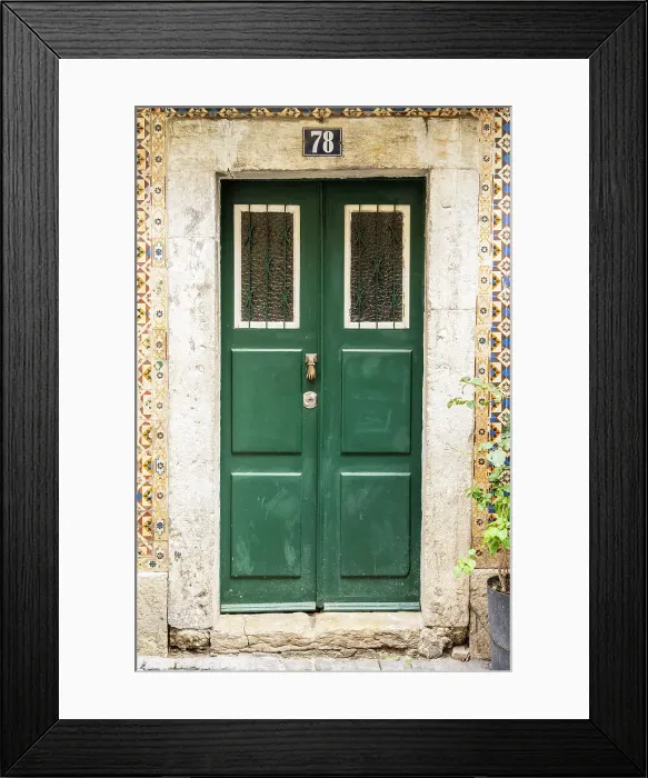 Framed Print : Door in Bairro Alto, Lisbon, Portugal, Europe Framed Print : Door in Bairro Alto, Lisbon, Portugal, Europe