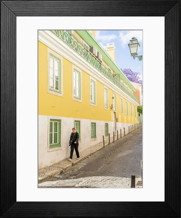 Framed Print : Colourful building in Bairro Alto, Lisbon, Portugal, Europe Framed Print : Colourful building in Bairro Alto, Lisbon, Portugal, Europe