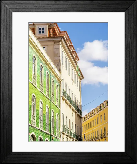 Framed Print : Colourful building in Bairro Alto, Lisbon, Portugal, Europe Framed Print : Colourful building in Bairro Alto, Lisbon, Portugal, Europe
