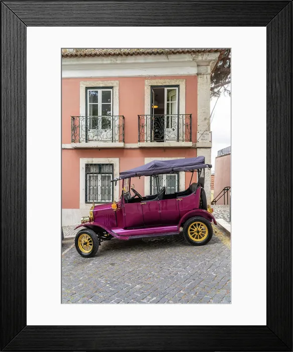 Framed Print : An old car in Lisbon, Portugal, Europe Framed Print : An old car in Lisbon, Portugal, Europe