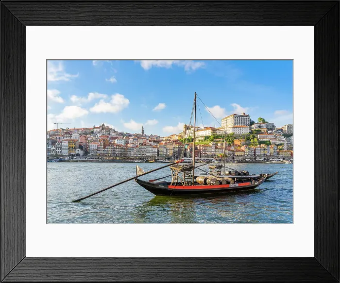 Framed Print : Boats on the River Douro, looking towards the old neighbourhood of Ribeira, Porto, Portugal, Europe Framed Print : Boats on the River Douro, looking towards the old neighbourhood of Ribeira, Porto, Portugal, Europe
