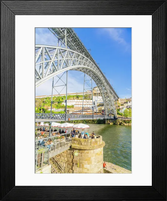 Framed Print : Luis 1 Bridge and the River Douro, Porto, Portugal, Europe