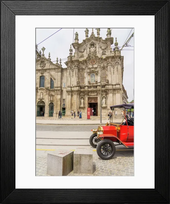 Framed Print : A car outside Carmo Church, Porto, Portugal, Europe Framed Print : A car outside Carmo Church, Porto, Portugal, Europe