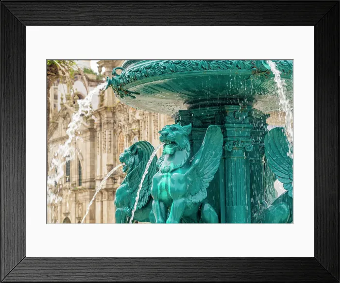 Framed Print : The Lion Fountain, Porto, Portugal, Europe Framed Print : The Lion Fountain, Porto, Portugal, Europe