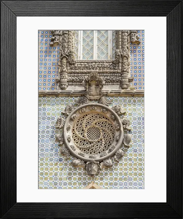 Framed Print : Ornate facade on The National Palace of Pena, Sintra, Portugal, Europe Framed Print : Ornate facade on The National Palace of Pena, Sintra, Portugal, Europe