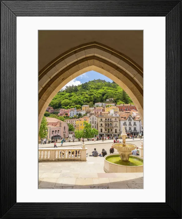 Framed Print : Looking from Sintra National Palace, Sintra, Portugal, Europe Framed Print : Looking from Sintra National Palace, Sintra, Portugal, Europe