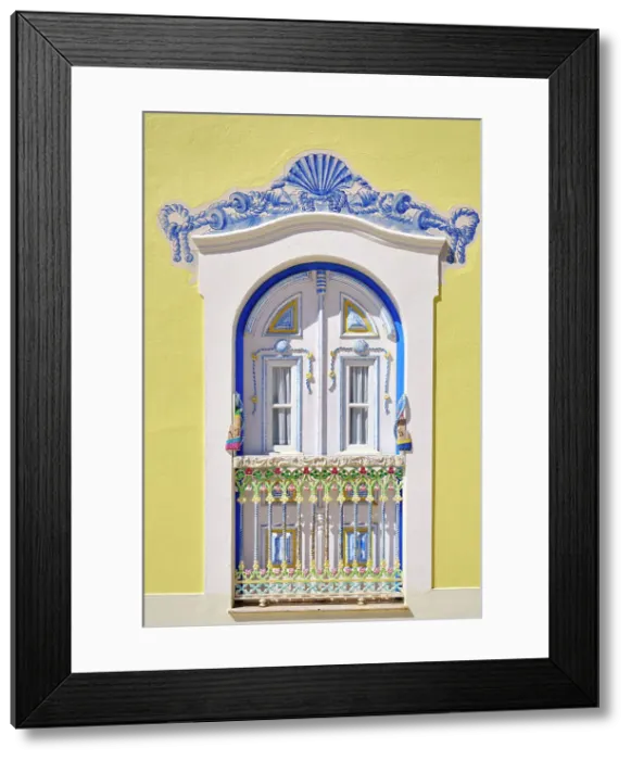 Framed Print : Details of traditional houses. Ericeira, Portugal Framed Print : Details of traditional houses. Ericeira, Portugal