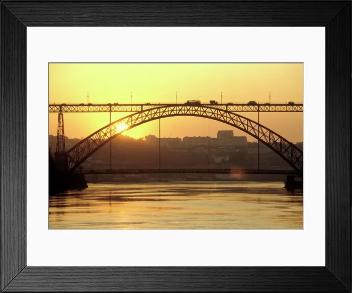 Framed Print : Oporto, capital of the Port wine and the Douro river. The bridge Dom Luis, a UNESCO World Heritage Site. Portugal Framed Print : Oporto, capital of the Port wine and the Douro river. The bridge Dom Luis, a UNESCO World Heritage Site. Portugal