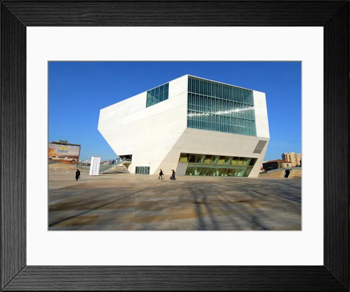 Framed Print : Casa da Musica at Oporto. A project by Rem Koolhaas, Oporto, Portugal Framed Print : Casa da Musica at Oporto. A project by Rem Koolhaas, Oporto, Portugal
