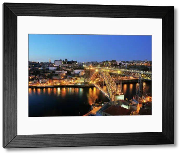Framed Print : Oporto, capital of the Port wine and the Douro river. The bridge Dom Luis, a UNESCO World Heritage Site. Portugal Framed Print : Oporto, capital of the Port wine and the Douro river. The bridge Dom Luis, a UNESCO World Heritage Site. Portugal