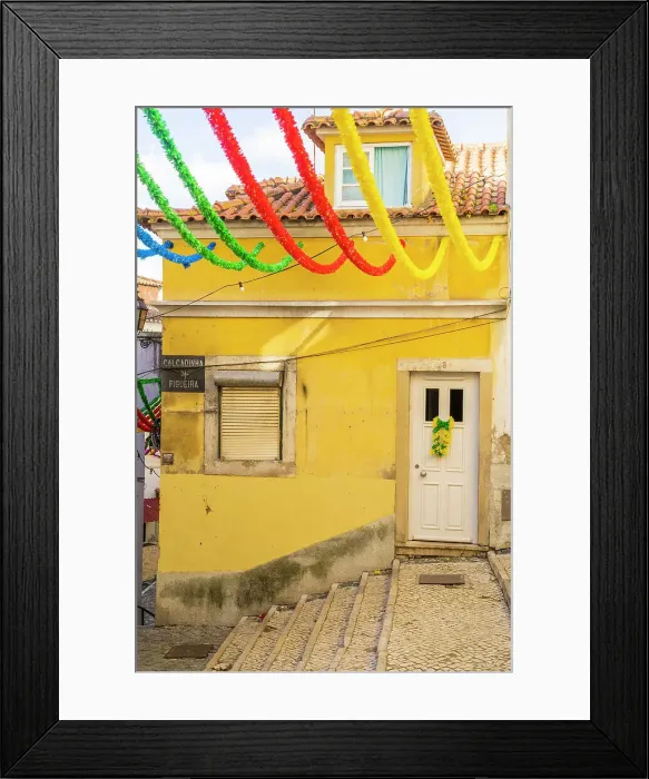 Framed Print : A yellow house in Alfama, Lisbon, Portugal, Europe Framed Print : A yellow house in Alfama, Lisbon, Portugal, Europe