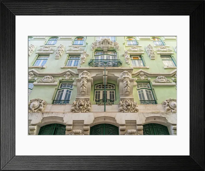 Framed Print : A beautiful building on Rua da Conceicao, Lisbon, Portugal, Europe Framed Print : A beautiful building on Rua da Conceicao, Lisbon, Portugal, Europe