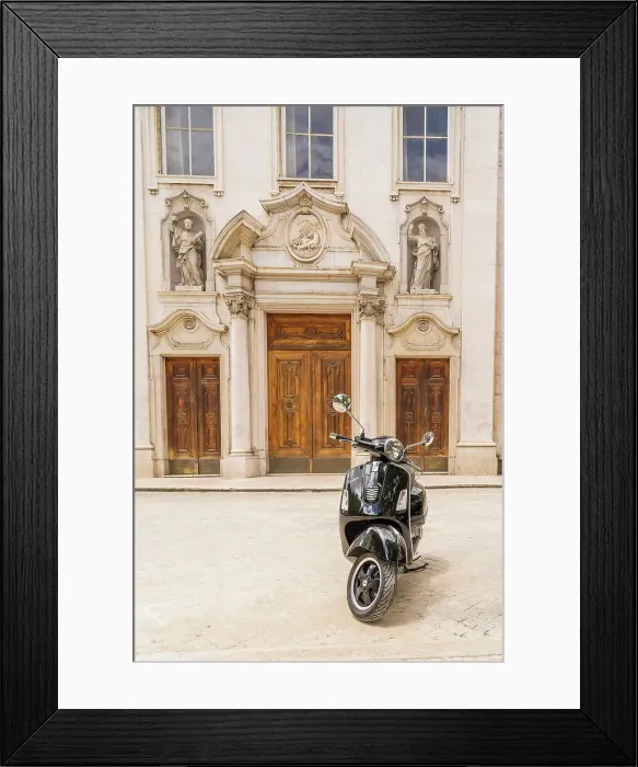 Framed Print : A vespa bike outside The Church of Saint Paul, Lisbon, Portugal, Europe Framed Print : A vespa bike outside The Church of Saint Paul, Lisbon, Portugal, Europe