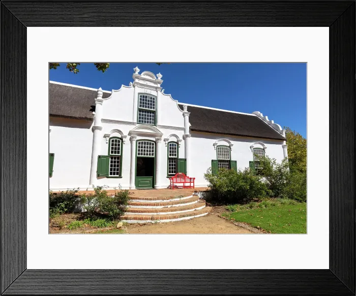 Framed Print : Manor House on Boschendal Wine Estate, Franschhoek, Western Cape, South Africa Framed Print : Manor House on Boschendal Wine Estate, Franschhoek, Western Cape, South Africa