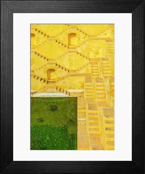 Framed Print : Step Well, Panna Meena Ka Kund, Amer, Rajasthan, India Framed Print : Step Well, Panna Meena Ka Kund, Amer, Rajasthan, India