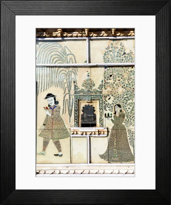 Framed Print : Wall Mosaic in the City Palace, Udaipur, Rajasthan, India, South Asia Framed Print : Wall Mosaic in the City Palace, Udaipur, Rajasthan, India, South Asia