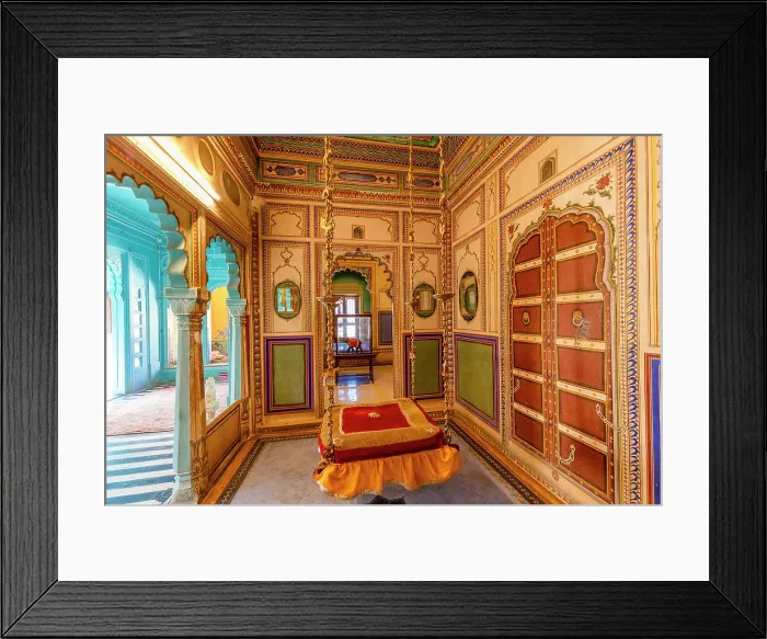 Framed Print : Royal Swing in Bhim Vilas, City Palace, Udaipur, Rajasthan, India, South Asia Framed Print : Royal Swing in Bhim Vilas, City Palace, Udaipur, Rajasthan, India, South Asia