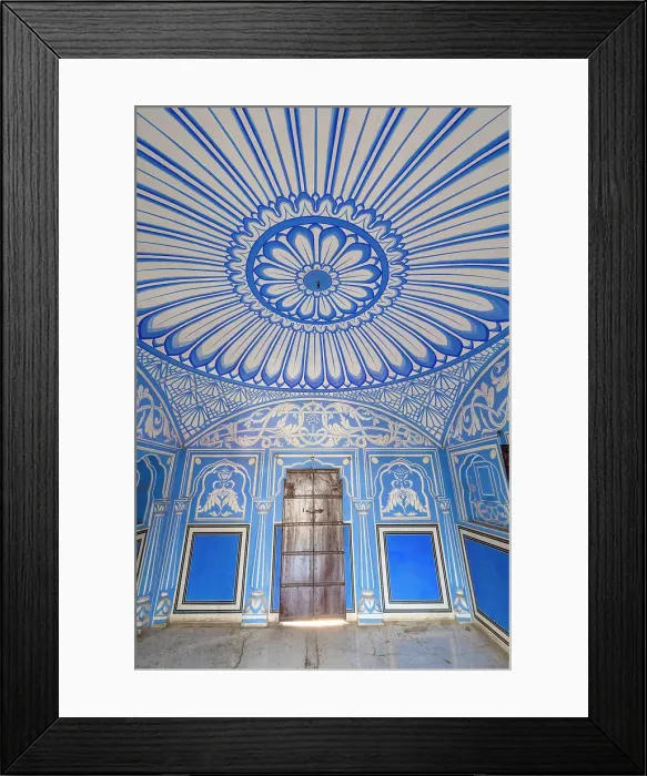 Framed Print : Chhavi Niwas, The Blue Room at The City Palace, City Palace, Jaipur, Rajasthan, India