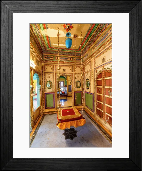 Framed Print : Royal Swing in Bhim Vilas, City Palace, Udaipur, Rajasthan, India, South Asia Framed Print : Royal Swing in Bhim Vilas, City Palace, Udaipur, Rajasthan, India, South Asia