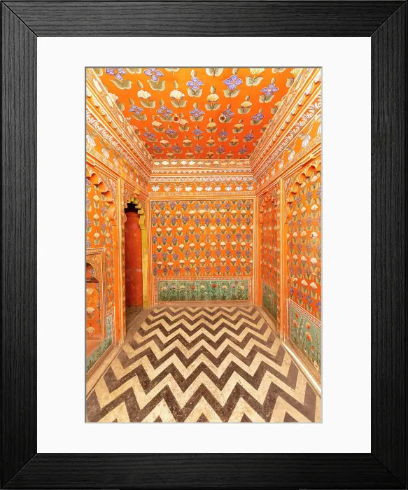Framed Print : Maharajah's Meditation Room in the City Palace, Udaipur, Rajasthan, India, South Asia