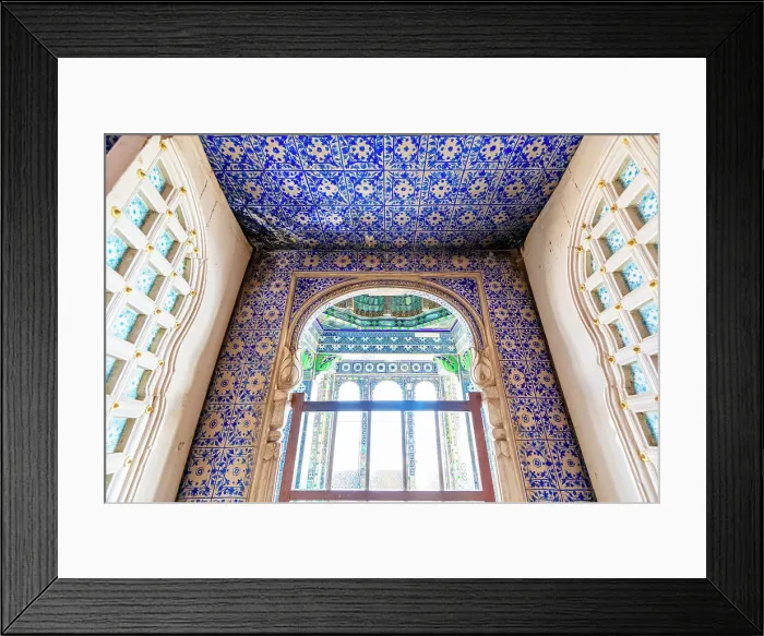 Framed Print : Tiled Window in The City Palace, Udaipur, Rajasthan, India, South Asia Framed Print : Tiled Window in The City Palace, Udaipur, Rajasthan, India, South Asia