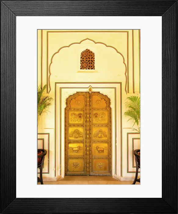 Framed Print : Ornamental Door, City Palace, Jaipur, Rajasthan, India Framed Print : Ornamental Door, City Palace, Jaipur, Rajasthan, India