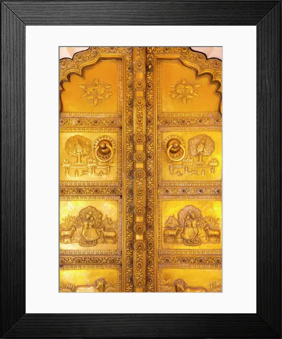 Framed Print : Ornamental Door, City Palace, Jaipur, Rajasthan, India Framed Print : Ornamental Door, City Palace, Jaipur, Rajasthan, India