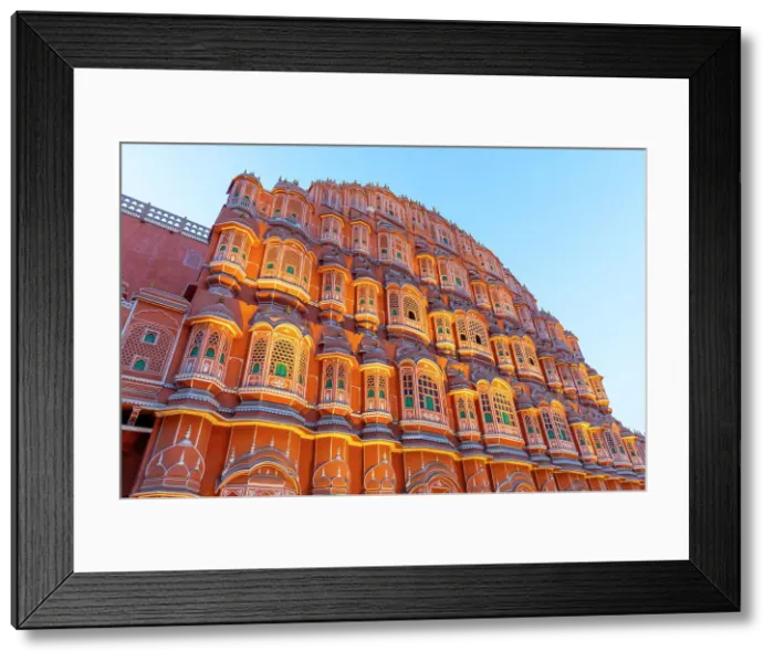 Framed Print : Hawa Mahal at Dusk, Jaipur, Rajasthan, India, South Asia Framed Print : Hawa Mahal at Dusk, Jaipur, Rajasthan, India, South Asia
