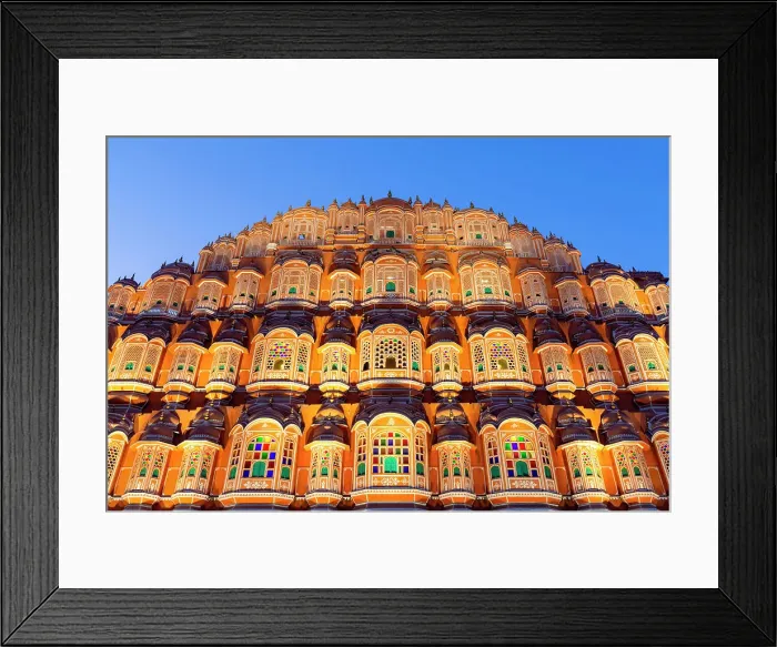Framed Print : Hawa Mahal at Dusk, Jaipur, Rajasthan, India, South Asia Framed Print : Hawa Mahal at Dusk, Jaipur, Rajasthan, India, South Asia