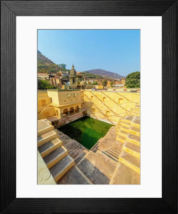 Framed Print : Step Well, Panna Meena Ka Kund, Amer, Rajasthan, India