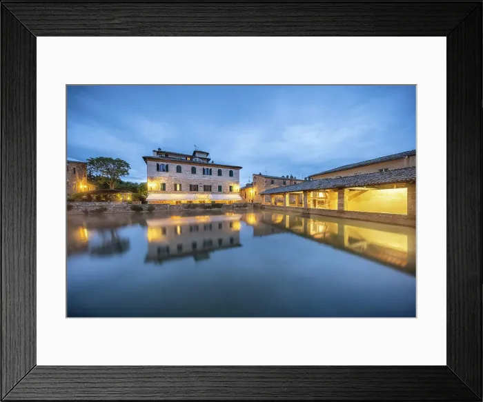 Framed Print : Square of Sources thermal baths at dawn, Bagno Vignoni, Val, d'Orcia, Tuscany, Italy Framed Print : Square of Sources thermal baths at dawn, Bagno Vignoni, Val, d'Orcia, Tuscany, Italy