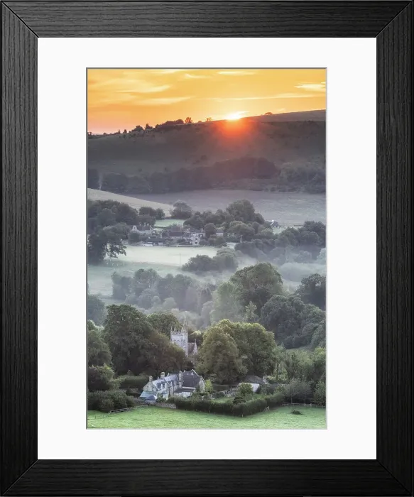 Framed Print : Melbury Abbas from Melbury Hill, Cranborne Chase, Dorset, England, UK Framed Print : Melbury Abbas from Melbury Hill, Cranborne Chase, Dorset, England, UK