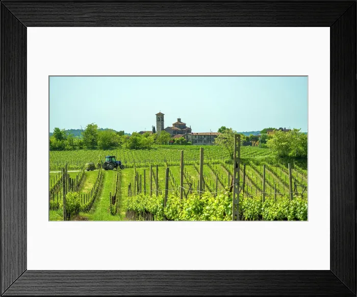 Framed Print : Europe, Italy, Lombardy. The church Madonna della Scoperta near San Martino della Battaglia and Pozzolengo in the Lugana wine area