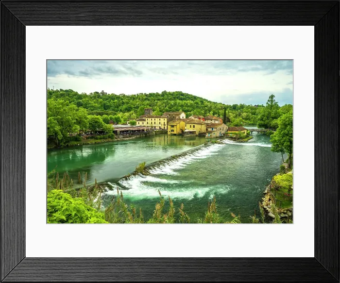 Framed Print : Europe, Italy, Veneto. Borghetto of Valeggio sul Mincio Framed Print : Europe, Italy, Veneto. Borghetto of Valeggio sul Mincio