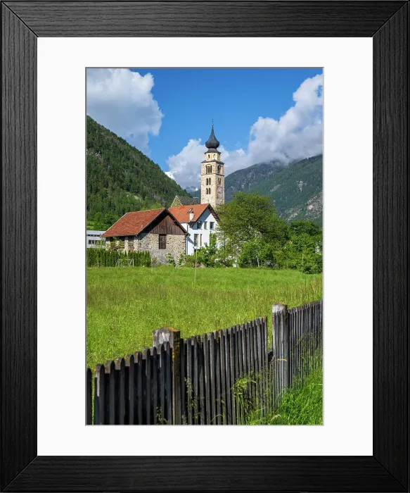 Framed Print : St. Pankratius church, Glurns-Glorenza, Vinschgau-Val Venosta, Alto Adige-South Tyrol, Italy Framed Print : St. Pankratius church, Glurns-Glorenza, Vinschgau-Val Venosta, Alto Adige-South Tyrol, Italy