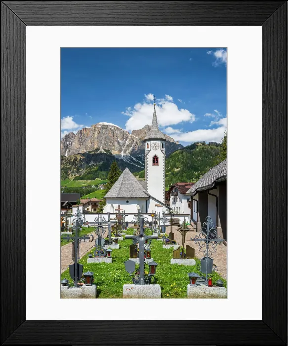 Framed Print : Cemetery, Corvara, Alto Adige-South Tyrol, Italy Framed Print : Cemetery, Corvara, Alto Adige-South Tyrol, Italy