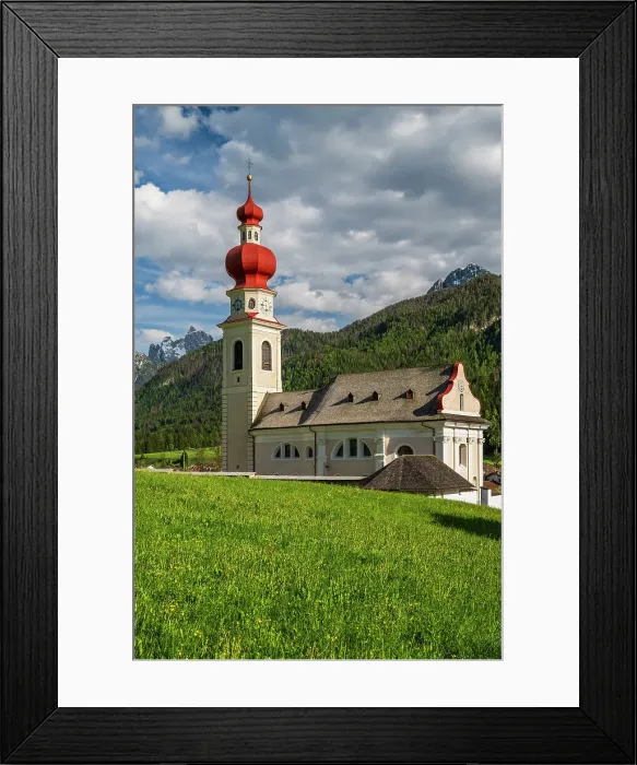 Framed Print : S. Stefano parish church, Niederdorf-Villabassa, Pustertal-Val Pusteria, Alto Adige-South Tyrol, Italy Framed Print : S. Stefano parish church, Niederdorf-Villabassa, Pustertal-Val Pusteria, Alto Adige-South Tyrol, Italy