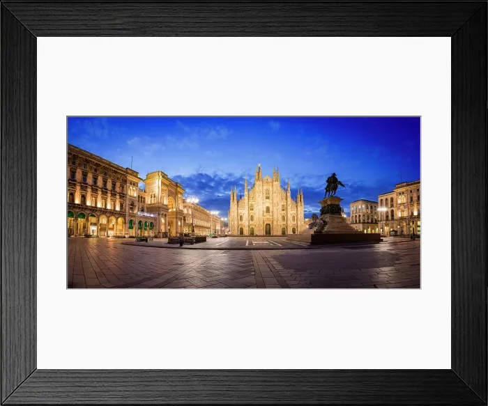 Framed Print : Galleria Vittorio Emanuele II and Duomo (Cathedral), Milan, Lombardy, Italy