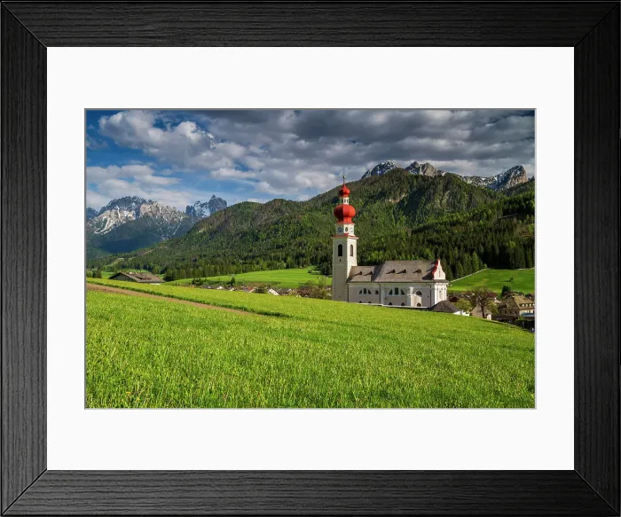 Framed Print : S. Stefano parish church, Niederdorf-Villabassa, Pustertal-Val Pusteria, Alto Adige-South Tyrol, Italy Framed Print : S. Stefano parish church, Niederdorf-Villabassa, Pustertal-Val Pusteria, Alto Adige-South Tyrol, Italy
