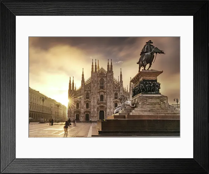 Framed Print : Duomo (Cathedral), Milan, Lombardy, Italy