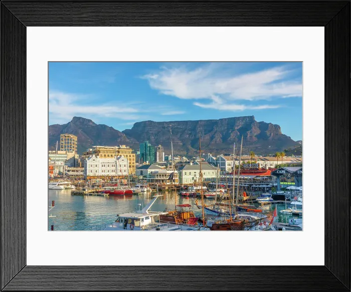 Framed Print : V & A Waterfront and Table Mountain, Cape Town, Western Cape Province, South Africa Framed Print : V & A Waterfront and Table Mountain, Cape Town, Western Cape Province, South Africa