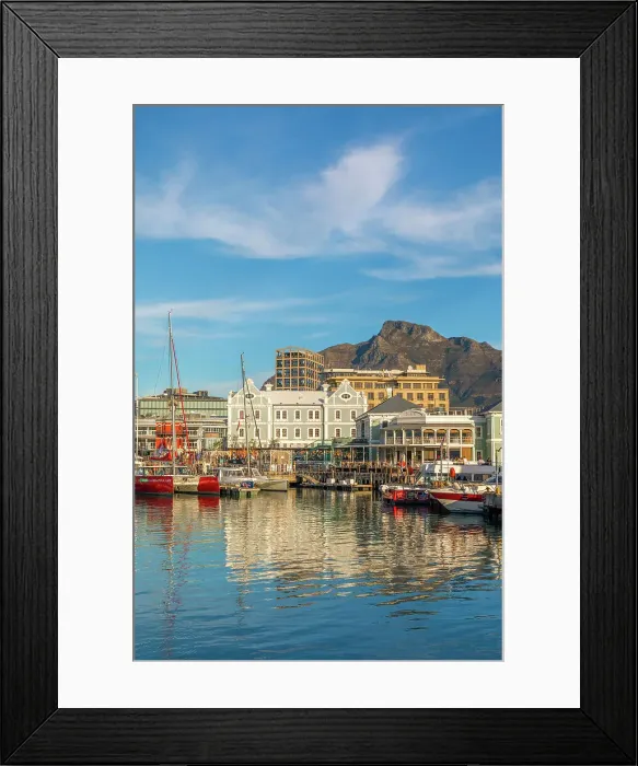 Framed Print : V & A Waterfront and Table Mountain, Cape Town, Western Cape Province, South Africa Framed Print : V & A Waterfront and Table Mountain, Cape Town, Western Cape Province, South Africa