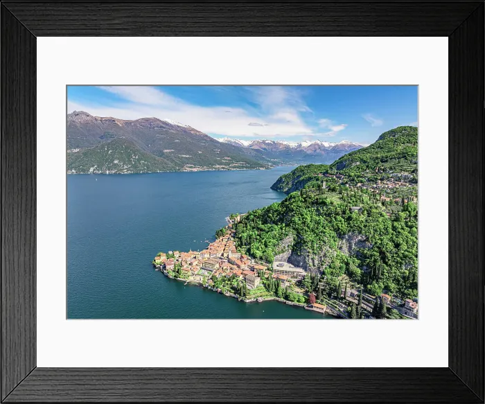 Framed Print : Aerial view of Varenna, Lake Como, Province of Lecco, Lombardy, Italy Framed Print : Aerial view of Varenna, Lake Como, Province of Lecco, Lombardy, Italy