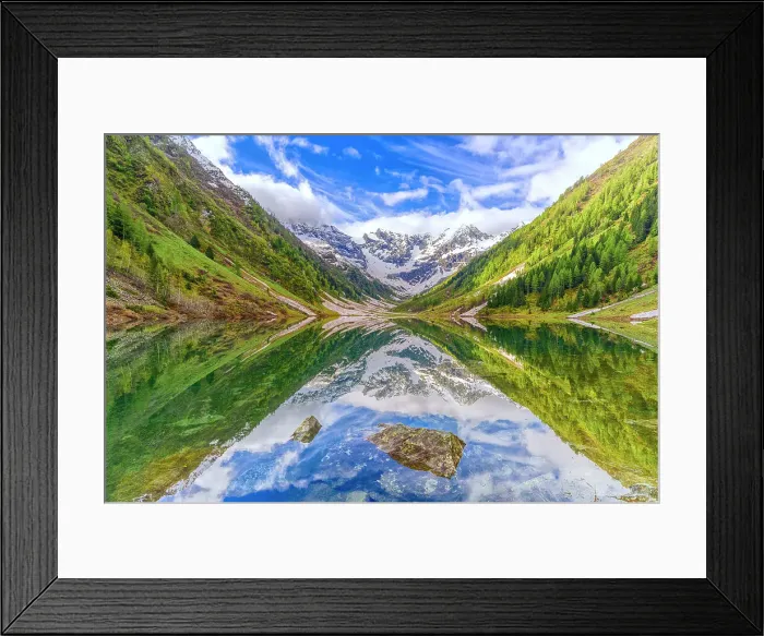 Framed Print : Orobie Alps and woods reflected in Lago Zappello, Valtellina, Lombardy, Italy Framed Print : Orobie Alps and woods reflected in Lago Zappello, Valtellina, Lombardy, Italy