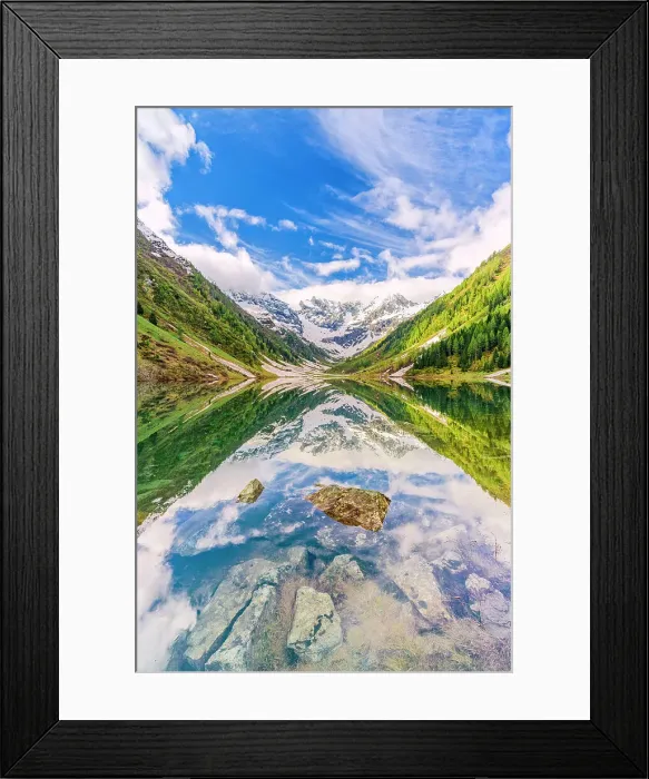Framed Print : Orobie Alps and woods reflected in Lago Zappello, Valtellina, Lombardy, Italy Framed Print : Orobie Alps and woods reflected in Lago Zappello, Valtellina, Lombardy, Italy